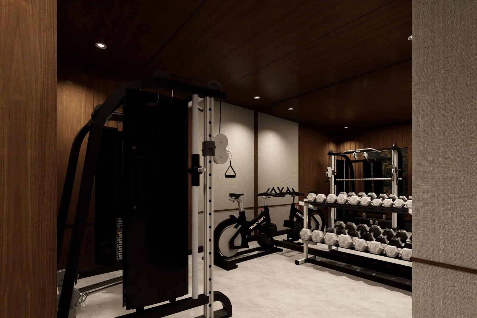 Visualisasi desain area fitness King’s Royal Spa Pantai Indah Kapuk 2