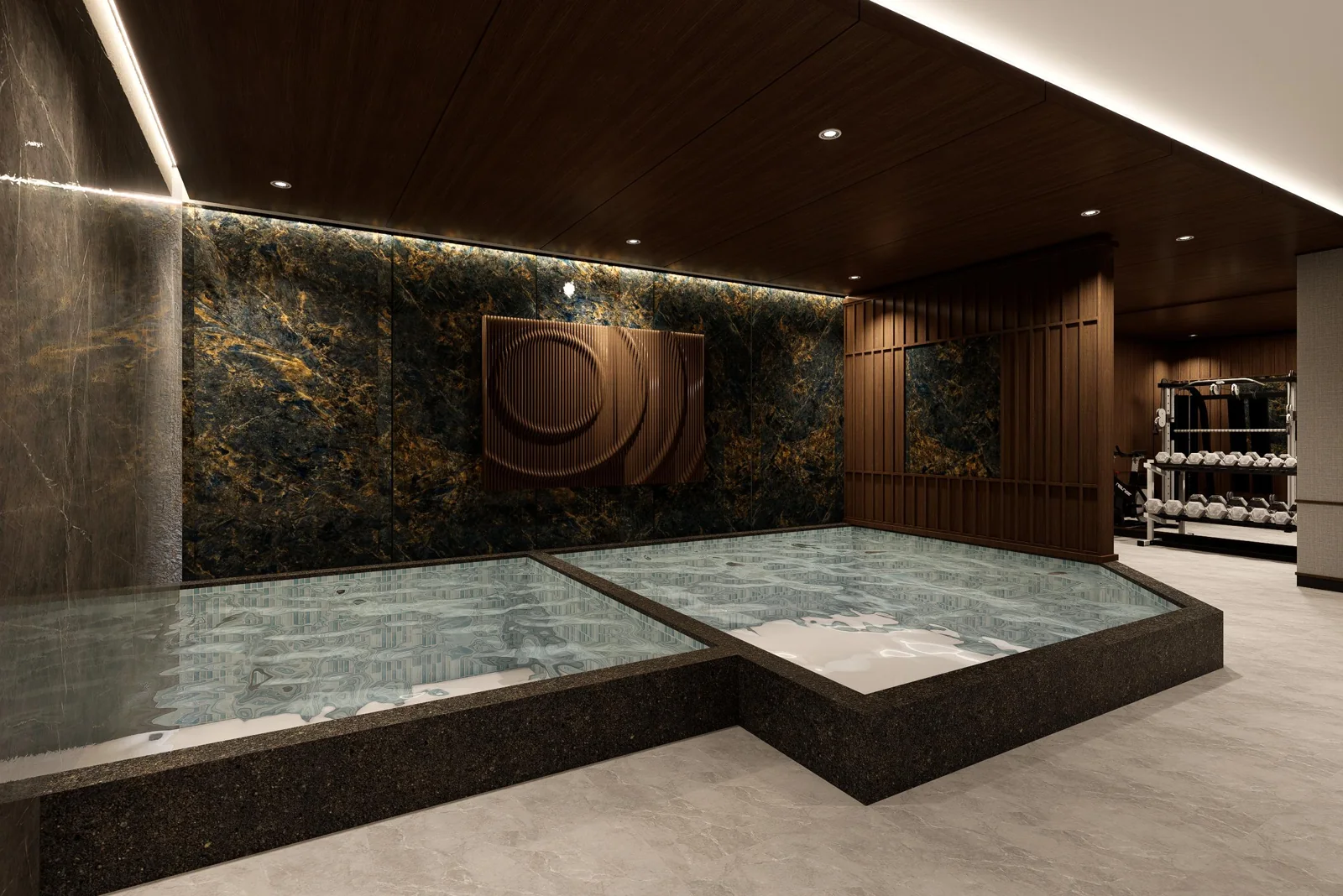 Visualisasi desain area kolam King’s Royal Spa Pantai Indah Kapuk 2